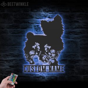 Custom-FLoral-Yorkshire-Terrier-Metal-Wall-Art-LED-Light_2