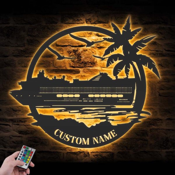 Custom-Family-Cruise-Ship-Metal-Wall-Art-LED-Light-3-4