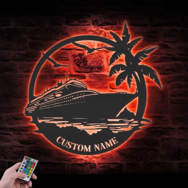 Custom-Family-Cruise-Ship-Metal-Wall-Art-LED-Light-7