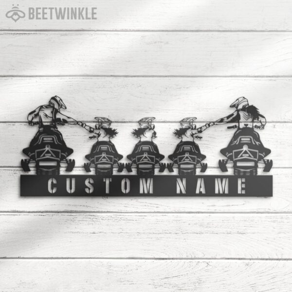 Custom-Family-Snowmobile-Metal-Wall-Art-LED-Light-4-2