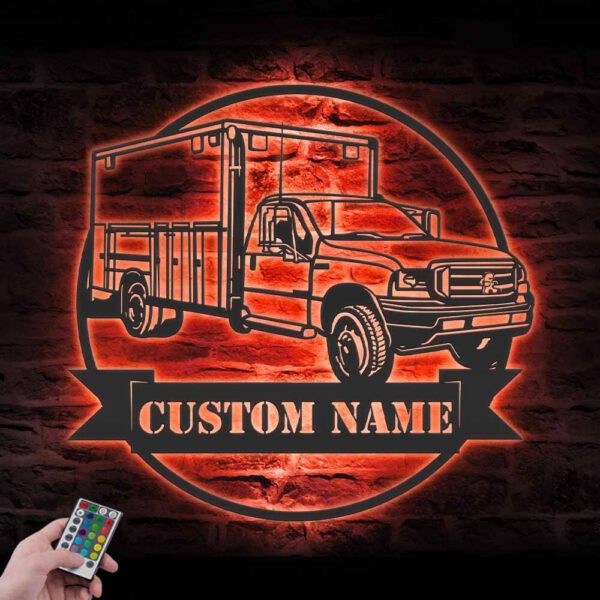 Custom-Fast-Food-Truck-Metal-Wall-Art-LED-Light_2