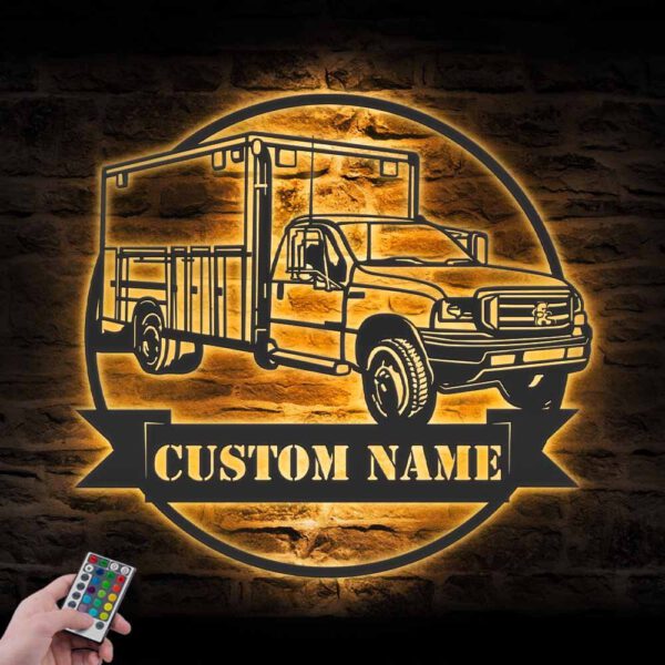 Custom-Fast-Food-Truck-Metal-Wall-Art-LED-Light_6