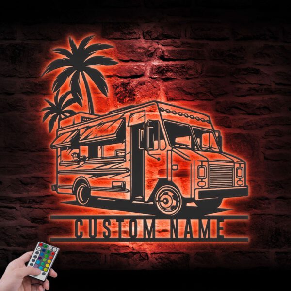 Custom-Fast-Food-Truck-Metal-Wall-Art-LED_6