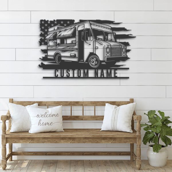 Custom-Fast-Food-Truck-US-Flag-Metal-Wall-Art-LED-Light_3