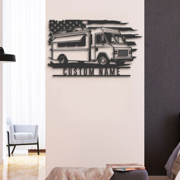 Custom-Fast-Food-Truck-US-Flag-Metal-Wall-Art-LED_7