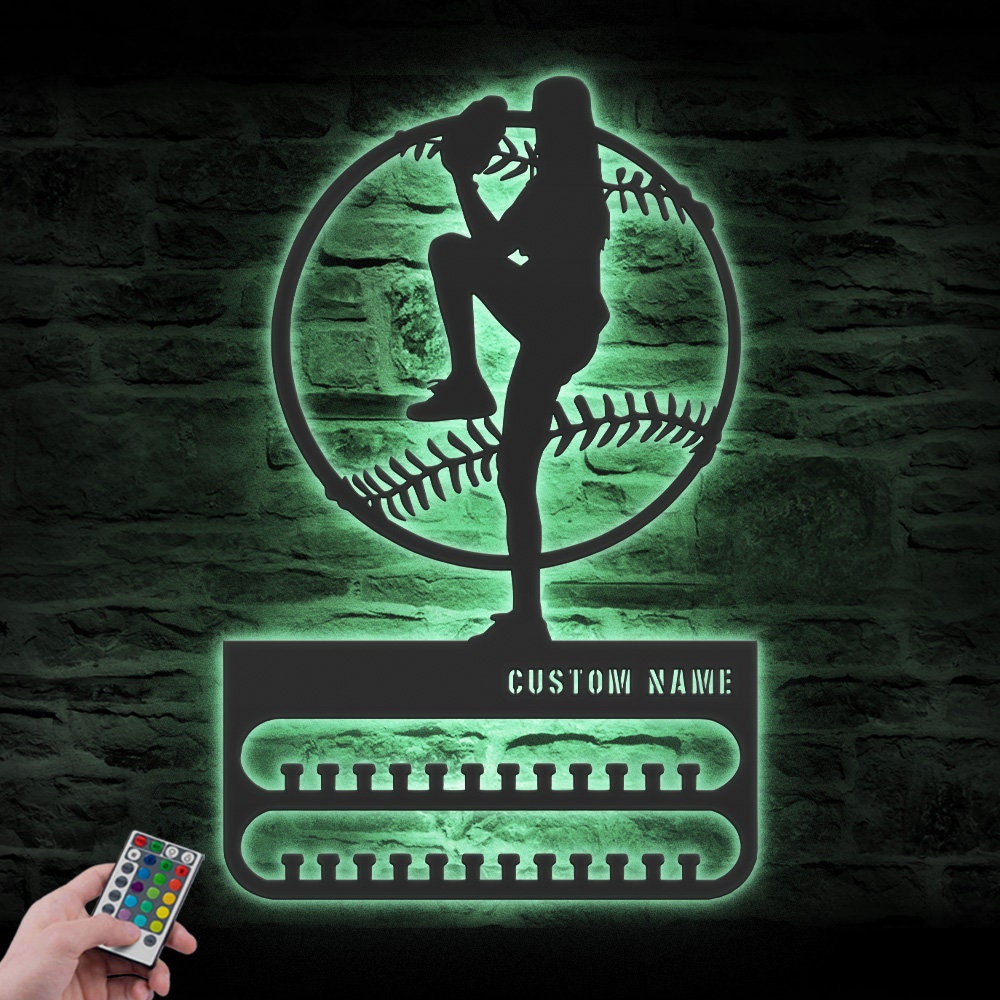 Custom-Female-Baseball-Pitcher-Medal-Hanger-With-Led-Light_4