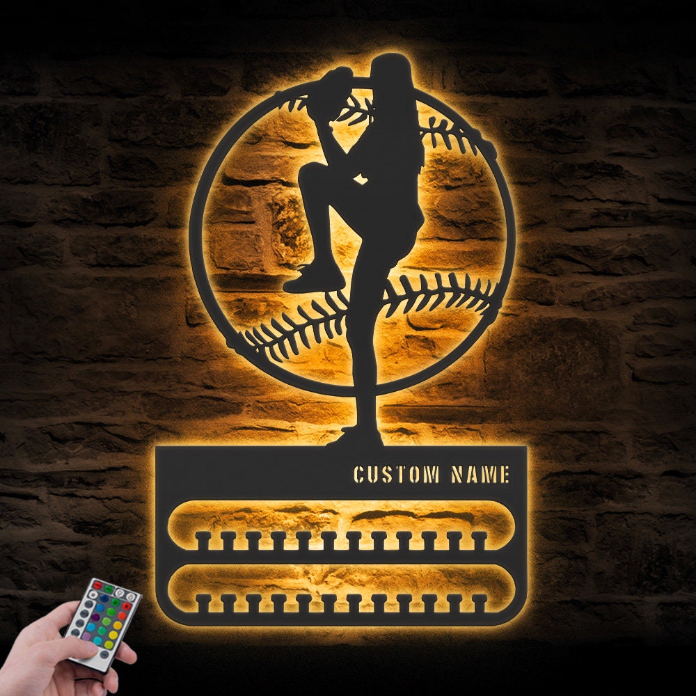 Custom-Female-Baseball-Pitcher-Medal-Hanger-With-Led-Light_5