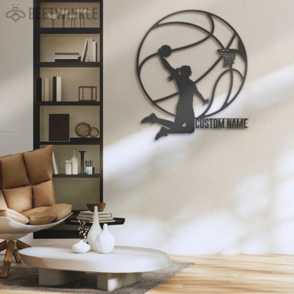 Custom-Female-Basketball-Metal-Wall-Art-LED-Light-5