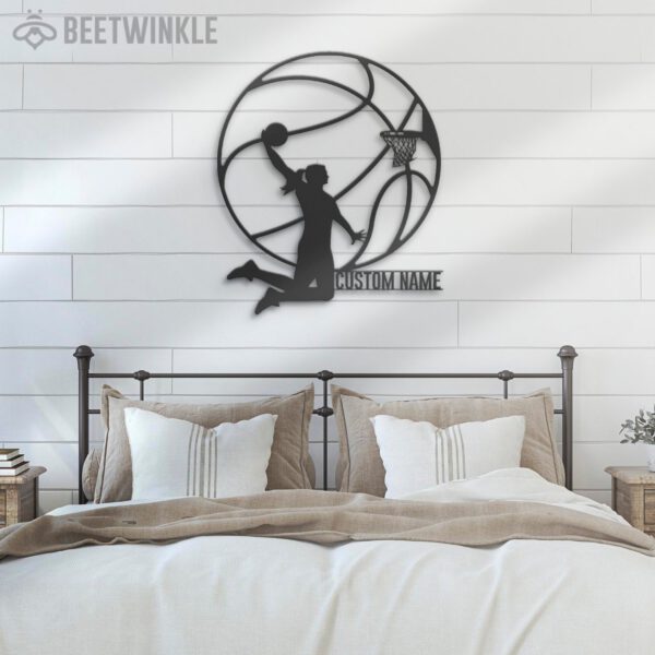 Custom-Female-Basketball-Metal-Wall-Art-LED-Light-7