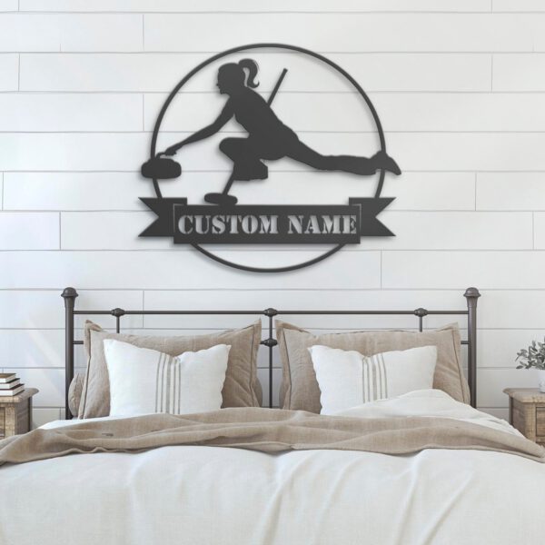 Custom-Female-Curling-Metal-Wall-Art-LED-Light-6