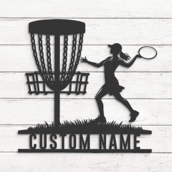 Custom-Female-Disc-Golf-Player-Metal-Wall-Art-LED-Light-7