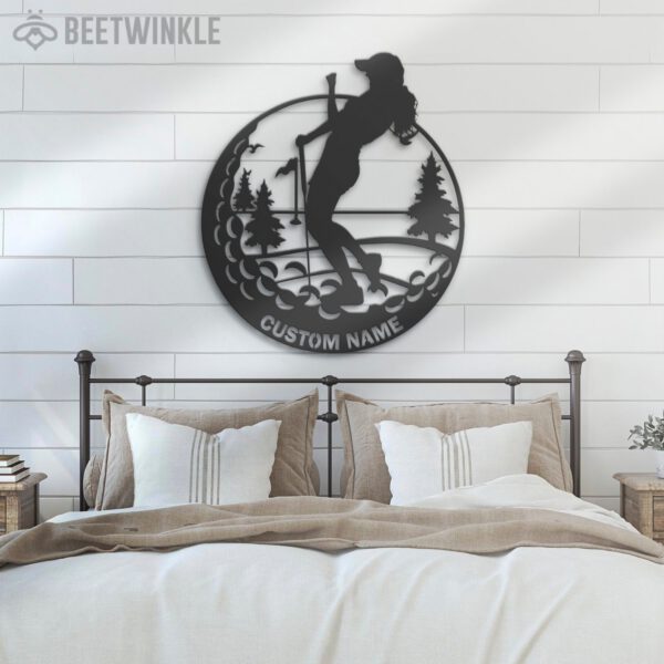 Custom-Female-Golfing-Metal-Wall-Art-LED-Light-3-1