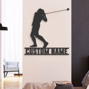 Custom-Female-Hammer-Thrower-Metal-Wall-Art-LED-Light-2