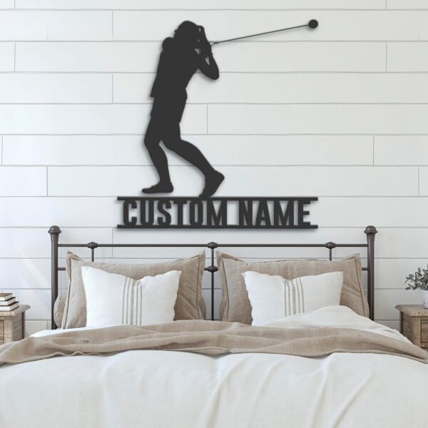 Custom-Female-Hammer-Thrower-Metal-Wall-Art-LED-Light-4