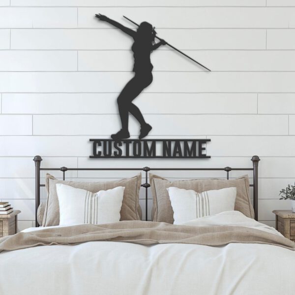 Custom-Female-Javelin-thrower-Metal-Wall-Art-LED-Light-6