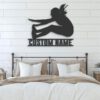 Custom-Female-Long-Jump-Metal-Wall-Art-LED-Light