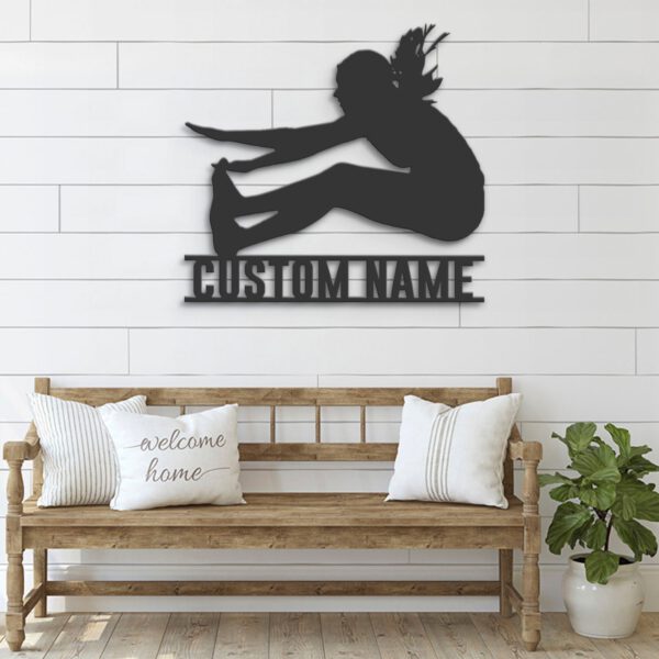 Custom-Female-Long-Jump-Metal-Wall-Art-LED-Light-6