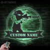 Custom-Female-Shooter-Metal-Wall-Art-LED-Light-7