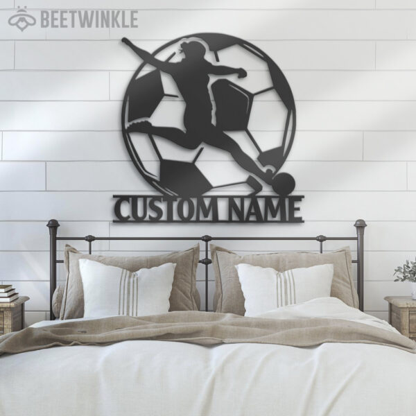 Custom-Female-Soccer-Metal-Wall-Art-LED-Light-8