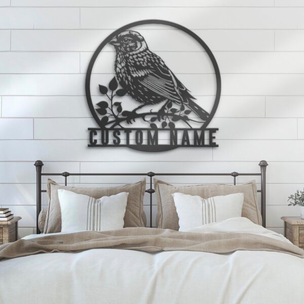 Custom-Finch-Bird-Metal-Wall-Art-LED-Light-6