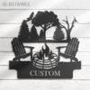 Custom-Fire-Pit-Lake-House-Metal-Wall-Art-LED-Light-10