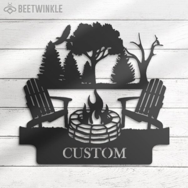 Custom-Fire-Pit-Lake-House-Metal-Wall-Art-LED-Light-6-3