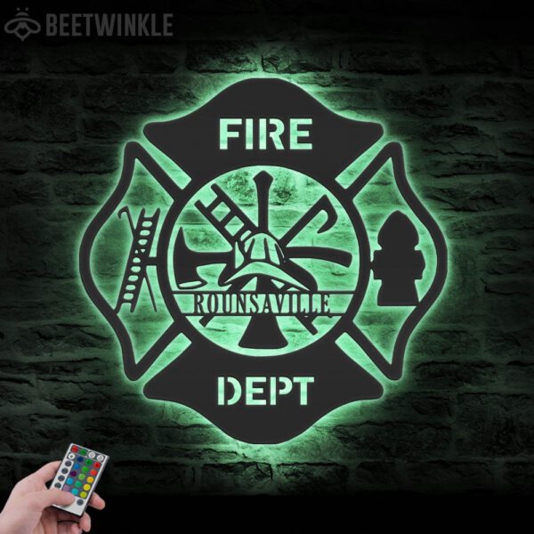 Custom-Firefighter-Maltese-Cross-Metal-Wall-Art-LED-Light_5