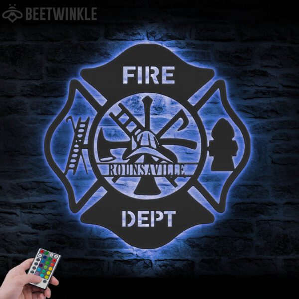 Custom-Firefighter-Maltese-Cross-Metal-Wall-Art-LED-Light_7