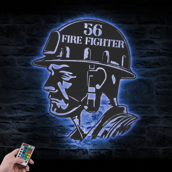 Custom-Firefighter-Metal-Wall-Art-LED-Light-7