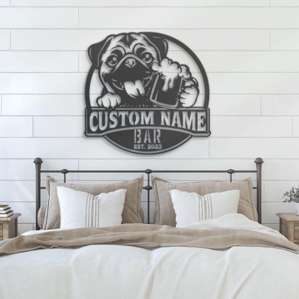 Custom-Flat-Coated-Retriever-Thirsty-Beer-Pub-Metal-Wall-Art-LED-Light_1