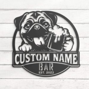 Custom-Flat-Coated-Retriever-Thirsty-Beer-Pub-Metal-Wall-Art-LED-Light_2