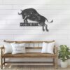 Custom-Floral-Bull-Farmhouse-Metal-Wall-Art-LED-Light-7