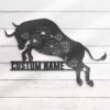 Custom-Floral-Bull-Farmhouse-Metal-Wall-Art-LED-Light-8