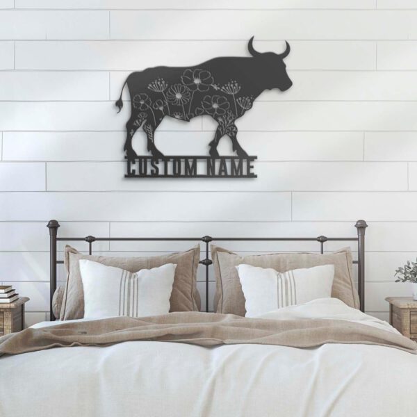 Custom-Floral-Dairy-Cow-Farmhouse-Metal-Wall-Art-LED-Light-4