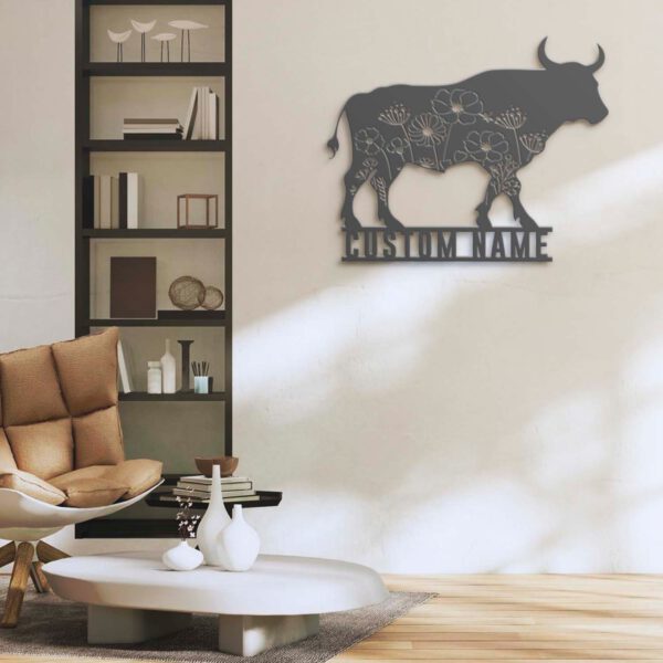 Custom-Floral-Dairy-Cow-Farmhouse-Metal-Wall-Art-LED-Light-6