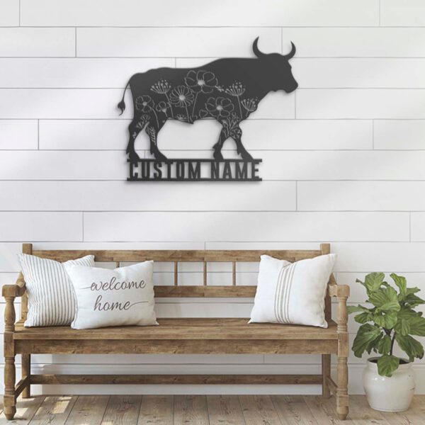 Custom-Floral-Dairy-Cow-Farmhouse-Metal-Wall-Art-LED-Light-8