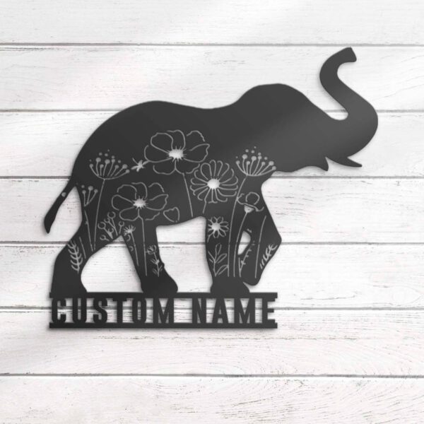 Custom-Floral-Elephant-Metal-Wall-Art-LED-Light-6