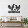 Custom-Floral-Family-Chicken-Farm-Metal-Wall-Art-LED-Light-8