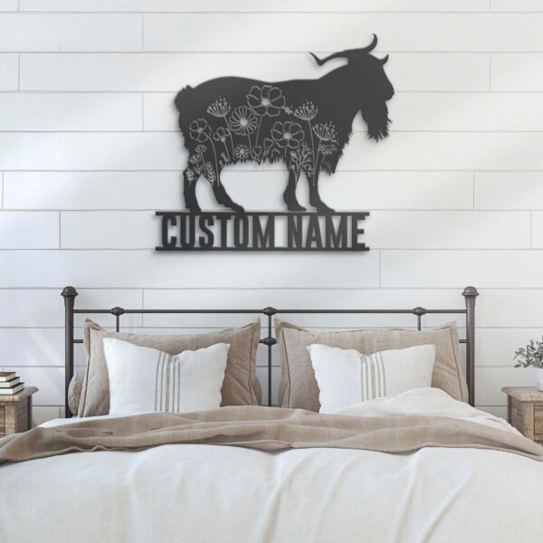 Custom-Floral-Goat-Farmhouse-Metal-Wall-Art-LED-Light-8