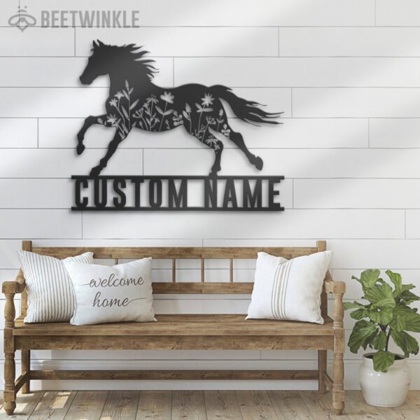 Custom-Floral-Horse-Farmhouse-Metal-Wall-Art-LED-Light-6