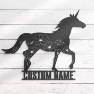 Custom-Floral-Unicorn-Metal-Wall-Art-LED-Light-3