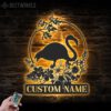 Custom-Flower-Flamingo-Metal-Wall-Art-LED-Light-2