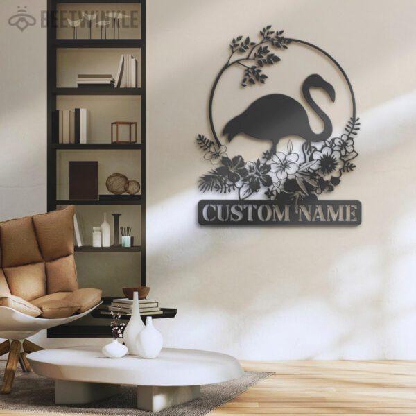 Custom-Flower-Flamingo-Metal-Wall-Art-LED-Light-8