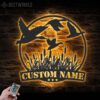 Custom-Flying-Mallard-Duck-Hunting-Metal-Wall-Art-LED-Light-3-1