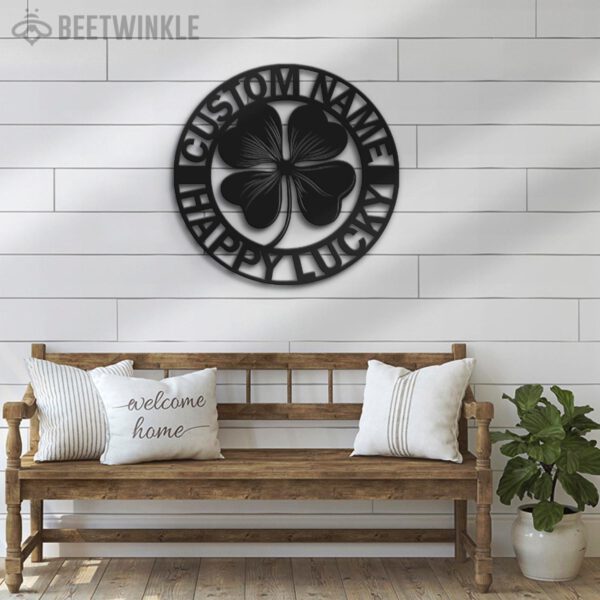 Custom-Four-Leaf-Clover-Metal-Wall-Art-LED-Light-1