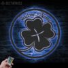 Custom-Four-Leaf-Clover-Metal-Wall-Art-LED-Light-10