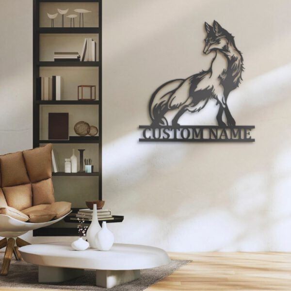 Custom-Fox-Metal-Wall-Art-LED-Light-6