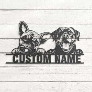 Custom-French-Bulldog-And-Rottweiler-Metal-Wall-Art-LED-Light_2