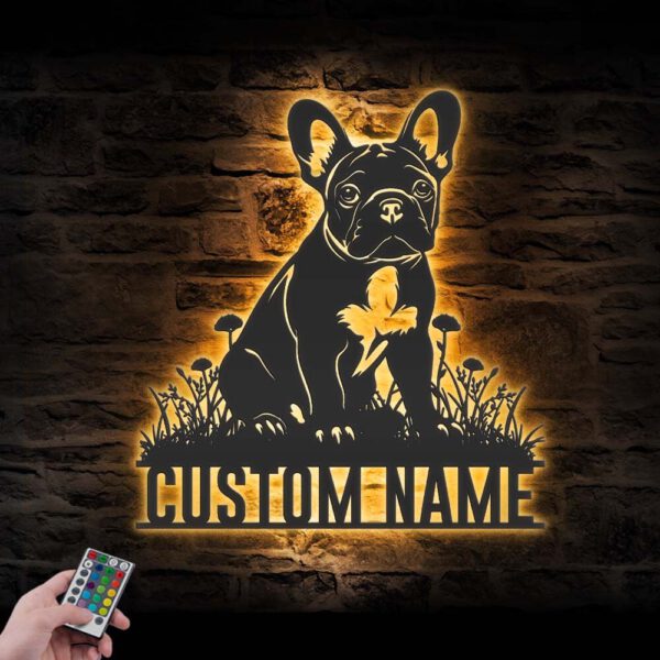 Custom-French-Bulldog-Metal-Wall-Art-LED-Light_3