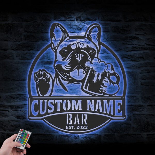 Custom-French-Bulldog-Thirsty-Beer-Pub-Metal-Wall-Art-LED-Light_5